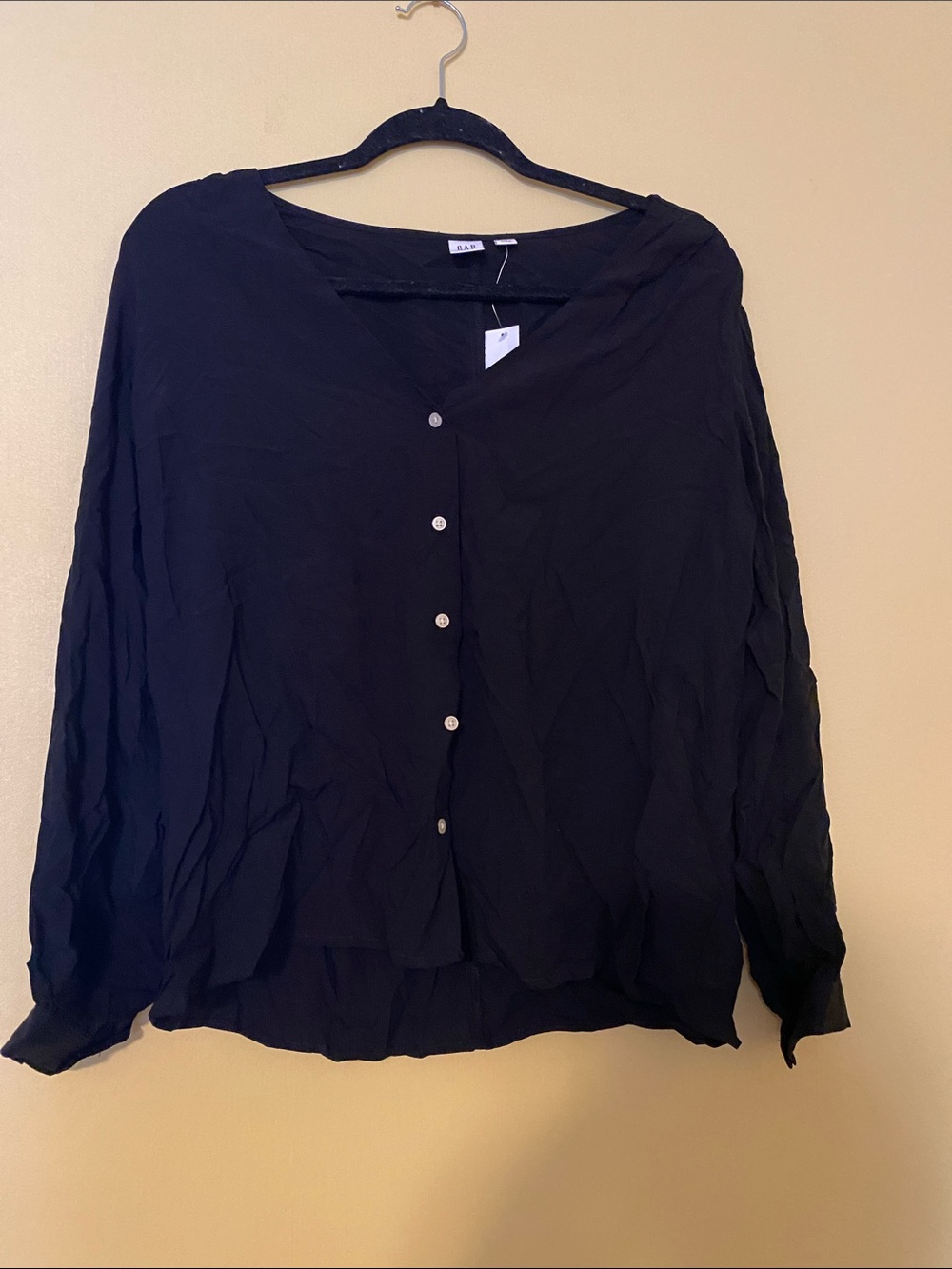 GAP Factory Black Button-Front Women's Shirt